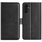 For Samsung Galaxy A14 5G Dual-side Magnetic Buckle Leather Phone Case(Black) - 1