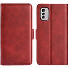 For Nokia G60 / G40 Fusion Dual-side Magnetic Buckle Leather Phone Case(Red) - 1