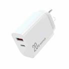 NORTHJO NOPD2002 PD20W USB-C/Type-C + QC 3.0 USB Dual Ports Fast Charger, AU Plug(White) - 1