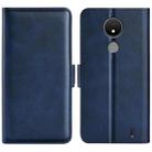 For Nokia C21 Dual-side Magnetic Buckle Leather Phone Case(Dark Blue) - 1