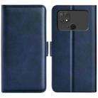 For Xiaomi Poco C40 Dual-side Magnetic Buckle Leather Phone Case(Dark Blue) - 1