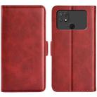 For Xiaomi Poco C40 Dual-side Magnetic Buckle Leather Phone Case(Red) - 1