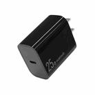 NORTHJO NOPD2501 PD 25W USB-C / Type-C Single Port Fast Charger, Plug Type:US Plug(Black) - 1