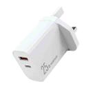 NORTHJO NOPD2502 PD 25W USB-C/Type-C + QC 3.0 USB Dual Ports Fast Charger, Plug Type:UK Plug(White) - 1