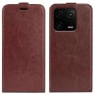 For Xiaomi 13 Pro R64 Texture Vertical Flip Leather Phone Case(Brown) - 1