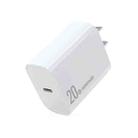 NORTHJO NOPD2001 PD 20W USB-C / Type-C Single Port Fast Charger, Plug Type:US Plug(White) - 1