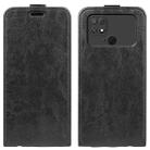 For Xiaomi Poco C40 R64 Texture Vertical Flip Leather Phone Case(Black) - 1