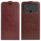 For Xiaomi Poco C40 R64 Texture Vertical Flip Leather Phone Case(Brown) - 1