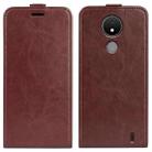 For Nokia C21 R64 Texture Vertical Flip Leather Phone Case(Brown) - 1