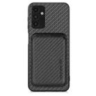 For Samsung Galaxy A13 5G Carbon Fiber Leather Card Magsafe Magnetic Phone Case(Black) - 1
