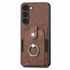 For Samsung Galaxy S20 Ultra Retro Skin-feel Ring Card Wallet Phone Case(Brown) - 2