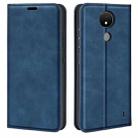 For Nokia C21 Retro-skin Magnetic Suction Leather Phone Case(Dark Blue) - 1