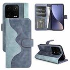For Xiaomi 13 Pro Stitching Horizontal Flip Leather Phone Case(Blue) - 1