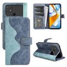 For Xiaomi Poco C40 Stitching Horizontal Flip Leather Phone Case(Blue) - 1