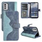 For Nokia C21 Stitching Horizontal Flip Leather Phone Case(Blue) - 1