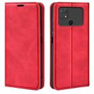 For Xiaomi Poco C40 Retro-skin Magnetic Suction Leather Phone Case(Red) - 1