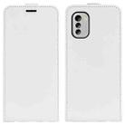 For Nokia G60 / G40 Fusion R64 Texture Vertical Flip Leather Phone Case(White) - 1