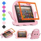 For Amazon Kindle Fire HD10 2021 Octopus Style EVA + PC Tablet Case with Strap(Pink) - 1