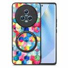 For Honor Magic5 Colored Drawing Leather Skin Magnetic Back Cover Phone Case(Magic Space) - 1