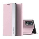 For Xiaomi 13 Lite Side Electroplated Adsorption Leather Phone Case(Pink) - 1