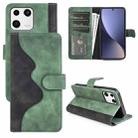 For Xiaomi 13 Stitching Horizontal Flip Leather Phone Case(Green) - 1