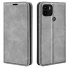 For Xiaomi Redmi A1+ Retro-skin Magnetic Suction Leather Phone Case(Grey) - 1