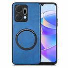 For Honor X7A Solid Color Leather Phone Case(Blue) - 1