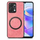 For Honor X7A Solid Color Leather Phone Case(Pink) - 1