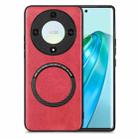 For Honor X9A Solid Color Leather Phone Case(Red) - 1