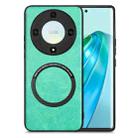 For Honor X9A Solid Color Leather Phone Case(Green) - 1