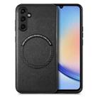 For Samsung Galaxy A34 5G Solid Color Leather Phone Case(Black) - 1