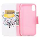 Colored Drawing Pattern Horizontal Flip Leather Case with Holder & Card Slots & Wallet For iPhone X / XS (Tree) - 1