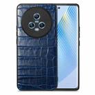 For Honor Magic5 Crocodile Grain Leather Back Cover Phone Case(Blue) - 1