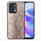 For Honor X7A Snakeskin Leather Back Cover Phone Case(Gray) - 1