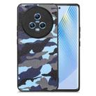 For Honor Magic5 Camouflage Leather Back Cover Phone Case(Blue) - 1