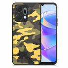For Honor X7A Camouflage Leather Back Cover Phone Case(Yellow) - 1