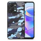 For Honor X7A Camouflage Leather Back Cover Phone Case(Blue) - 1