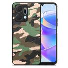 For Honor X7A Camouflage Leather Back Cover Phone Case(Green) - 1