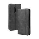 Magnetic Buckle Retro Crazy Horse Texture Horizontal Flip Leather Case for Xiaomi Redmi K20 /K20 Pro , with Holder & Card Slots & Photo Frame(Black) - 1