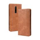 Magnetic Buckle Retro Crazy Horse Texture Horizontal Flip Leather Case for Xiaomi Redmi K20 /K20 Pro , with Holder & Card Slots & Photo Frame(Brown) - 1