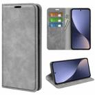 For Xiaomi 13 Retro-skin Magnetic Suction Leather Phone Case(Grey) - 1