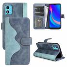 For TCL 305i Stitching Horizontal Flip Leather Phone Case(Blue) - 1