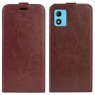 For TCL 305i R64 Texture Vertical Flip Leather Phone Case(Brown) - 1