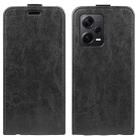 For Xiaomi Redmi Note 12 Pro+ Global R64 Texture Vertical Flip Leather Phone Case(Black) - 1