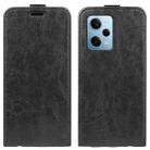 For Xiaomi Redmi Note 12 Pro 5G Global R64 Texture Vertical Flip Leather Phone Case(Black) - 1