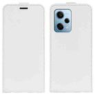 For Xiaomi Redmi Note 12 Pro 5G Global R64 Texture Vertical Flip Leather Phone Case(White) - 1