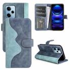 For Xiaomi Redmi Note 12 Pro Stitching Horizontal Flip Leather Phone Case(Blue) - 1