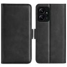For Xiaomi Redmi Note 12 4G Global Dual-side Magnetic Buckle Horizontal Flip Leather Phone Case(Black) - 1