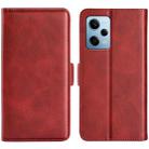 For Xiaomi Redmi Note 12 Pro 5G Global Dual-side Magnetic Buckle Horizontal Flip Leather Phone Case(Red) - 1