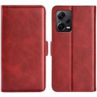 For Xiaomi Redmi Note 12 Pro+ Dual-side Magnetic Buckle Horizontal Flip Leather Phone Case(Red) - 1